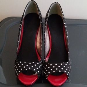 Polka dot heels